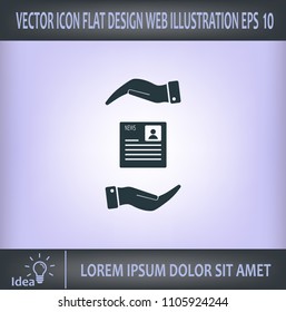 Newspaper, press, news vector icon.