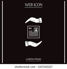 Newspaper, press, news vector icon.