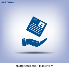 Newspaper, press, news vector icon.