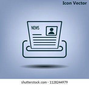 Newspaper, press, news vector icon.