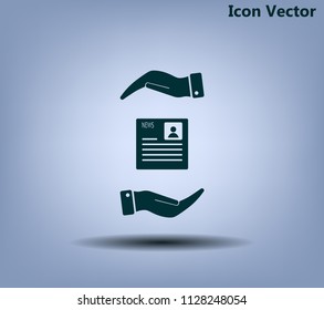 Newspaper, press, news vector icon.