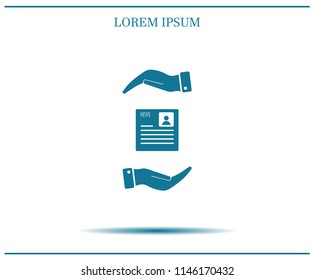Newspaper, press, news vector icon.