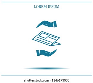 Newspaper, press, news vector icon.