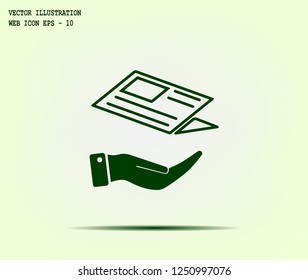 Newspaper, press, news vector icon.