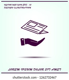 Newspaper, press, news vector icon.