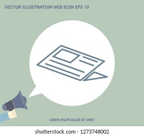 Newspaper, press, news vector icon.