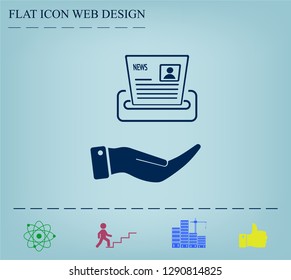 Newspaper, press, news vector icon.