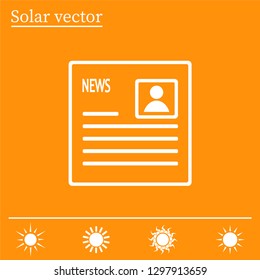 Newspaper, press, news vector icon.