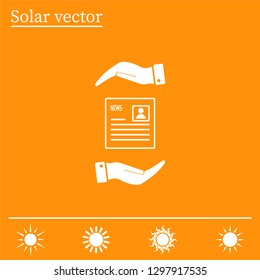 Newspaper, press, news vector icon.