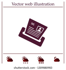Newspaper, press, news vector icon.
