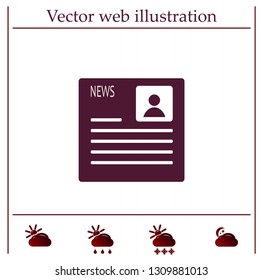 Newspaper, press, news vector icon.