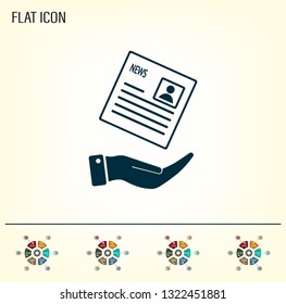 Newspaper, press, news vector icon.