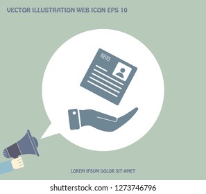 Newspaper, press vector icon.