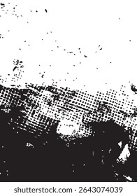 Newspaper Print Halftone with Uneven Ink Coverage for Vintage, Retro, or Print Designs