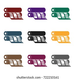 Newspaper printing machine in  black style isolated on white background. Typography symbol stock vector illustration.