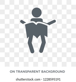 Newspaper reading icon. Trendy flat vector Newspaper readign icon on transparent background from Activity and Hobbies collection. High quality filled Newspaper reading symbol use for web and mobile