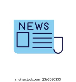 Newspaper related vector icon. Isolated on white background. Vector illustration