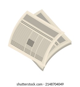 Zeitungsreportage - Symbol, weißer Hintergrund