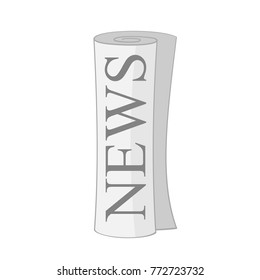 newspaper roll icon. Vector illustration isolated on white background