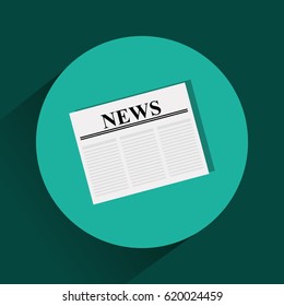 Newspaper round symbol
