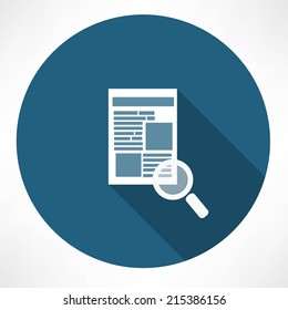 newspaper searching icon