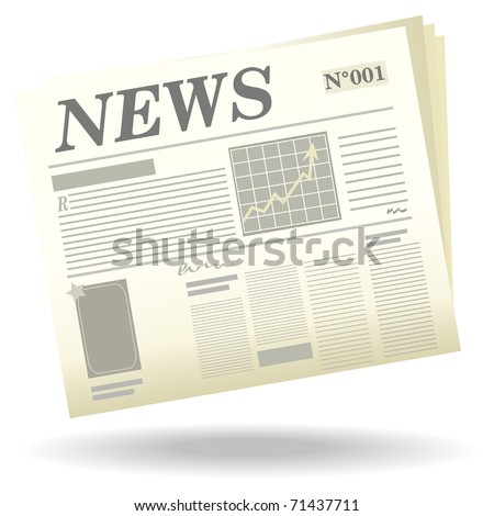A newspaper with a shadows/ News