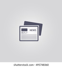 newspaper sign. icon design
