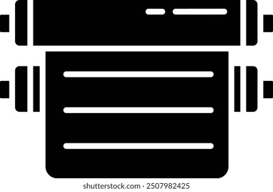Newspaper solid glyph vector illustration