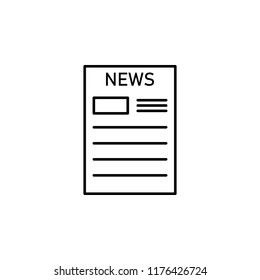 newspaper for students icon. Element of education for mobile concept and web apps icon. Thin line icon for website design and development, app development. Premium icon