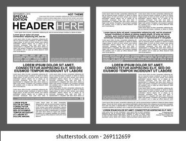 Newspaper Style Flyer Template 