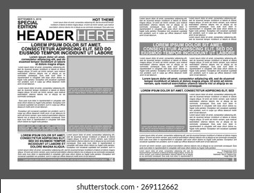 Newspaper Style Flyer Template