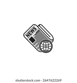 Newspaper symbol icon design vector illustration