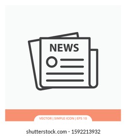 Newspaper symbol Icon Vector Illustration