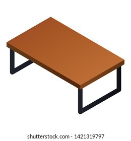 Newspaper table icon. Isometric of newspaper table vector icon for web design isolated on white background
