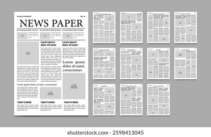 Newspaper Template Design, newspaper and daily newspaper, news