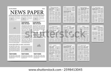 Newspaper Template Design, newspaper and daily newspaper, news