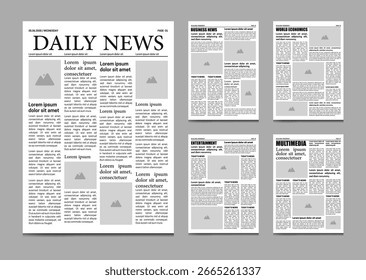 Newspaper Template Design, old newspaper and daily newspaper, news, daily news