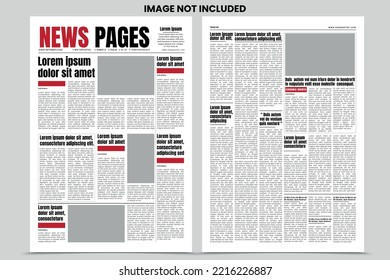 Newspaper Template. News paper layout design for news publishing 