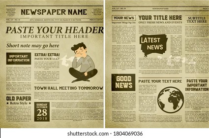 Old Newspaper Layout Imagenes Fotos De Stock Y Vectores Shutterstock