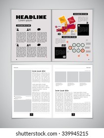 Newspaper template, vector