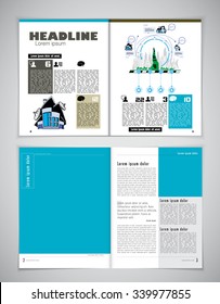 Newspaper template, vector