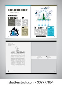 Newspaper template, vector