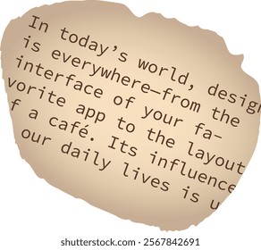 Newspaper Torn Sheet Vector Illustration