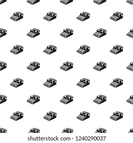 Newspaper typewriter pattern seamless vector repeat for any web design