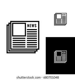 Newspaper Vector Black and White