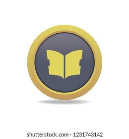 Newspaper vector button, web design element