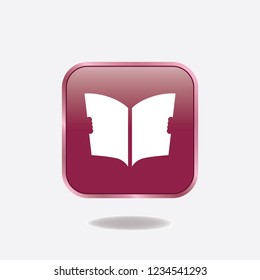 Newspaper vector button, web design element