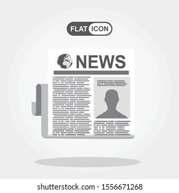 Newspaper. Vector flat icon of news.