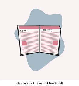 newspaper vector graphic illustration. suitable as a symbol for the purposes of social media content etc