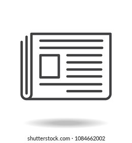 Newspaper vector icon